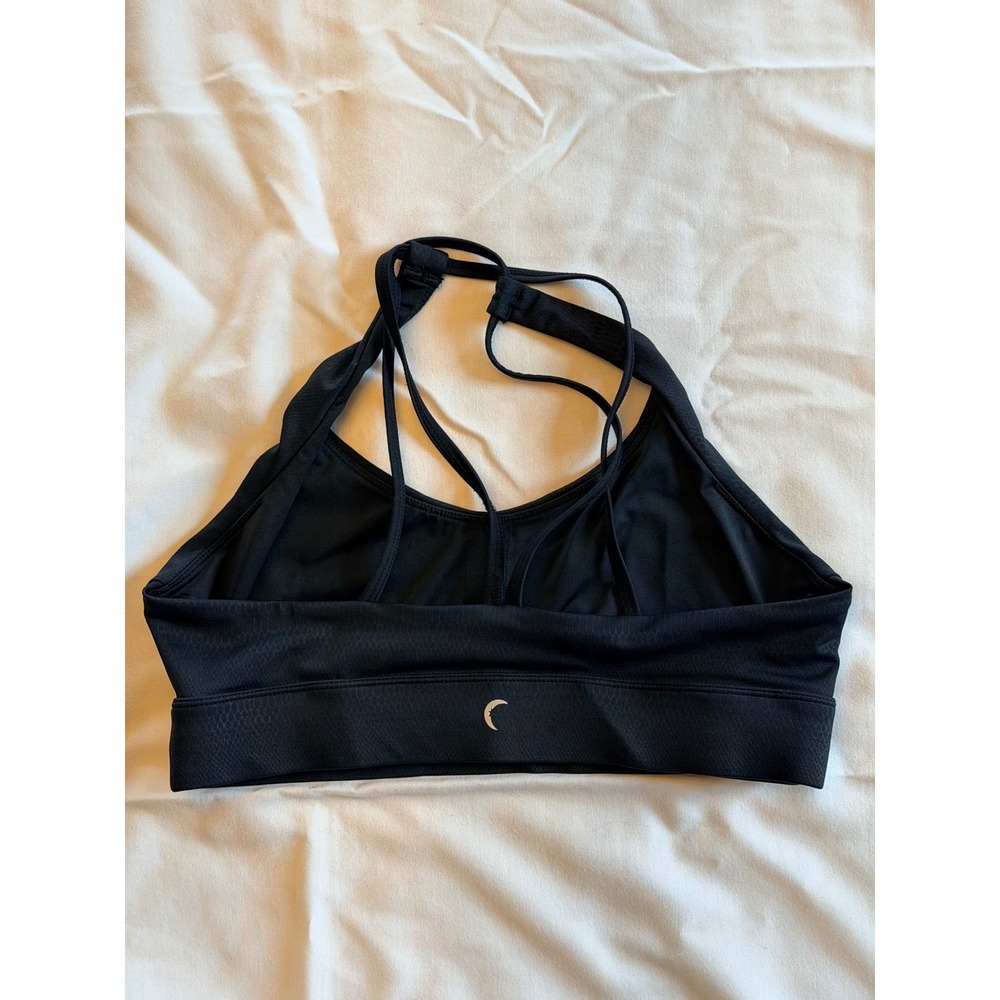 Zyia Active Black Snakeskin Strappy Sports Bra XL Adjustable Straps Yoga Gym